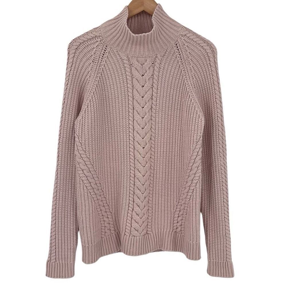 Lululemon Bring The Cozy Turtleneck Chunky Sweater Misty Pink Women 6 Cozy Thick